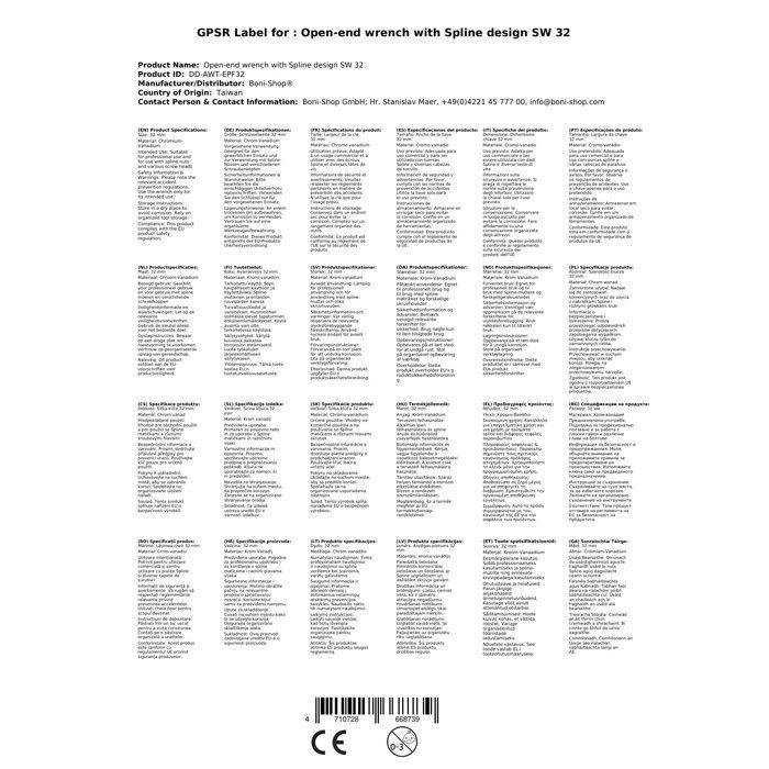 32mm Ring Wrench, Combination Wrench, Industrial Quality