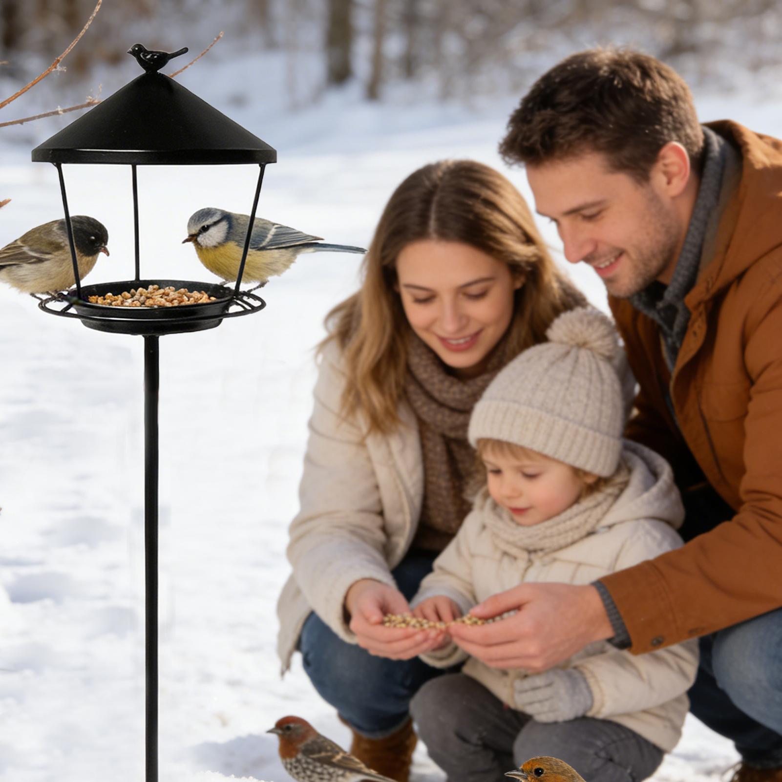 

Bird Feeder Tray Weatherproof Spill Guard Wild Feeding Station Standing Bird Feeder Tray For Garden Backyard Patio Courtyard CN