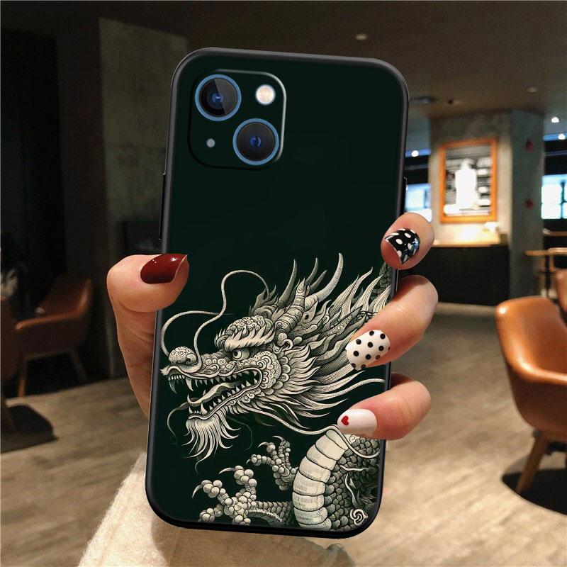 IK23 Chinese Dragon New High-End Shell Phone Case for iPhone SE X XS XR 16E 17 11 Pro Max 8 7 6 6s Plus Air