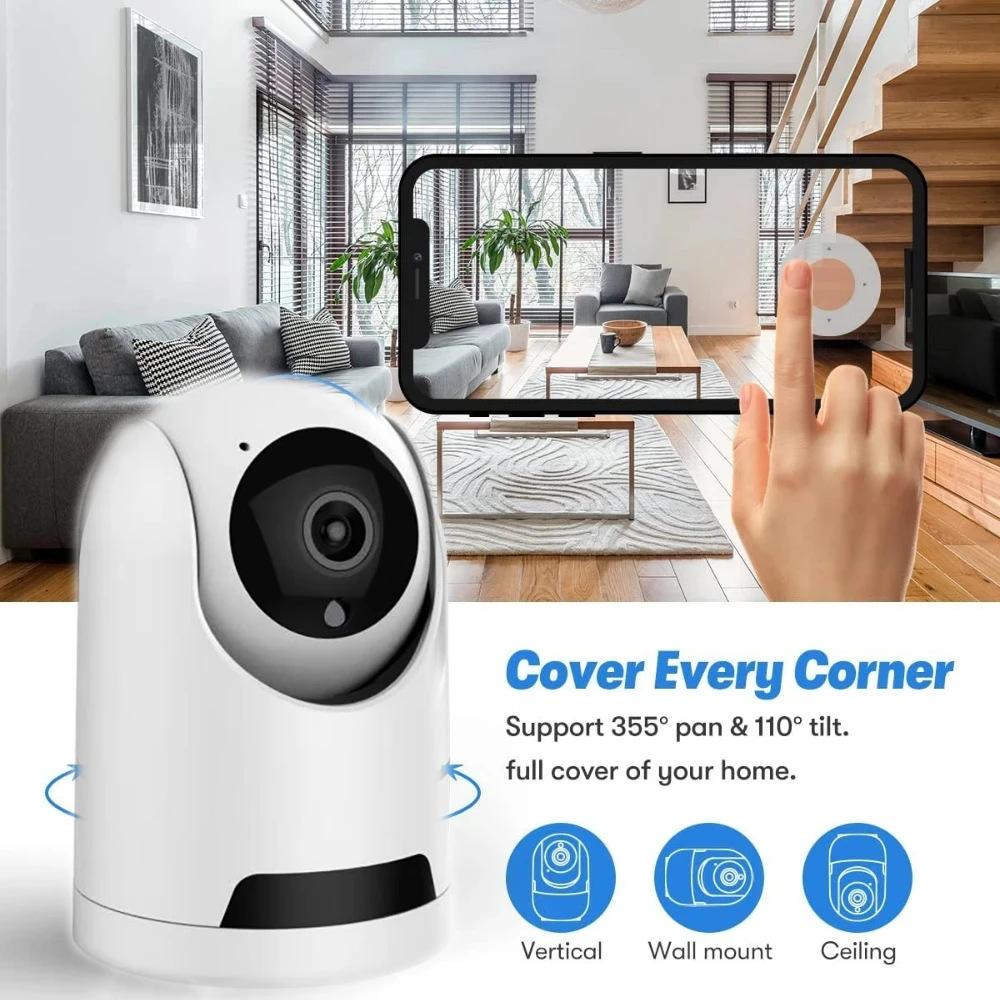 iCsee Dual-Lens HD WiFi Camera: Smart 360° Full-Color Night Vision Security