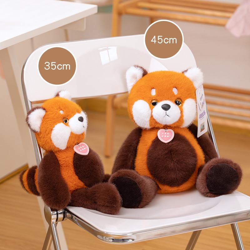 Plush Delightful Soft Bear And Raccoon Doll Ideal Gift For Girls Cozy Sleep Companion
