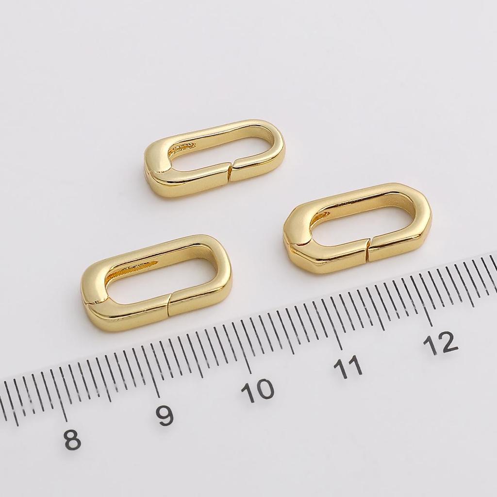 14K Gold-Filled Oval O-Ring Clasp for DIY Bracelets & Necklaces