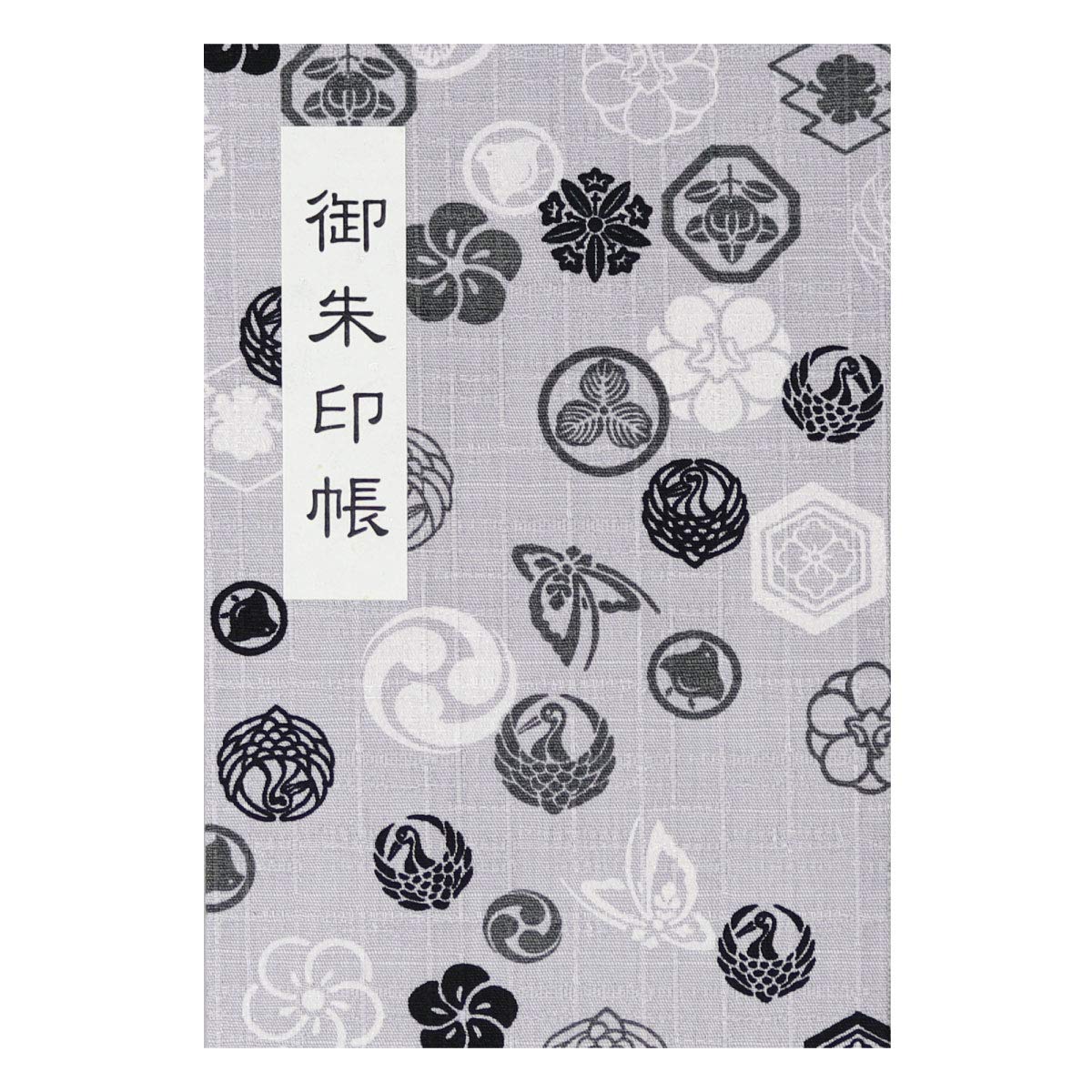 

46-page Goshuincho (temple stamp book) with accordion-style vinyl cover and original Hotokudo bookmark. Large size, 18x12cm, floral and bird design (g