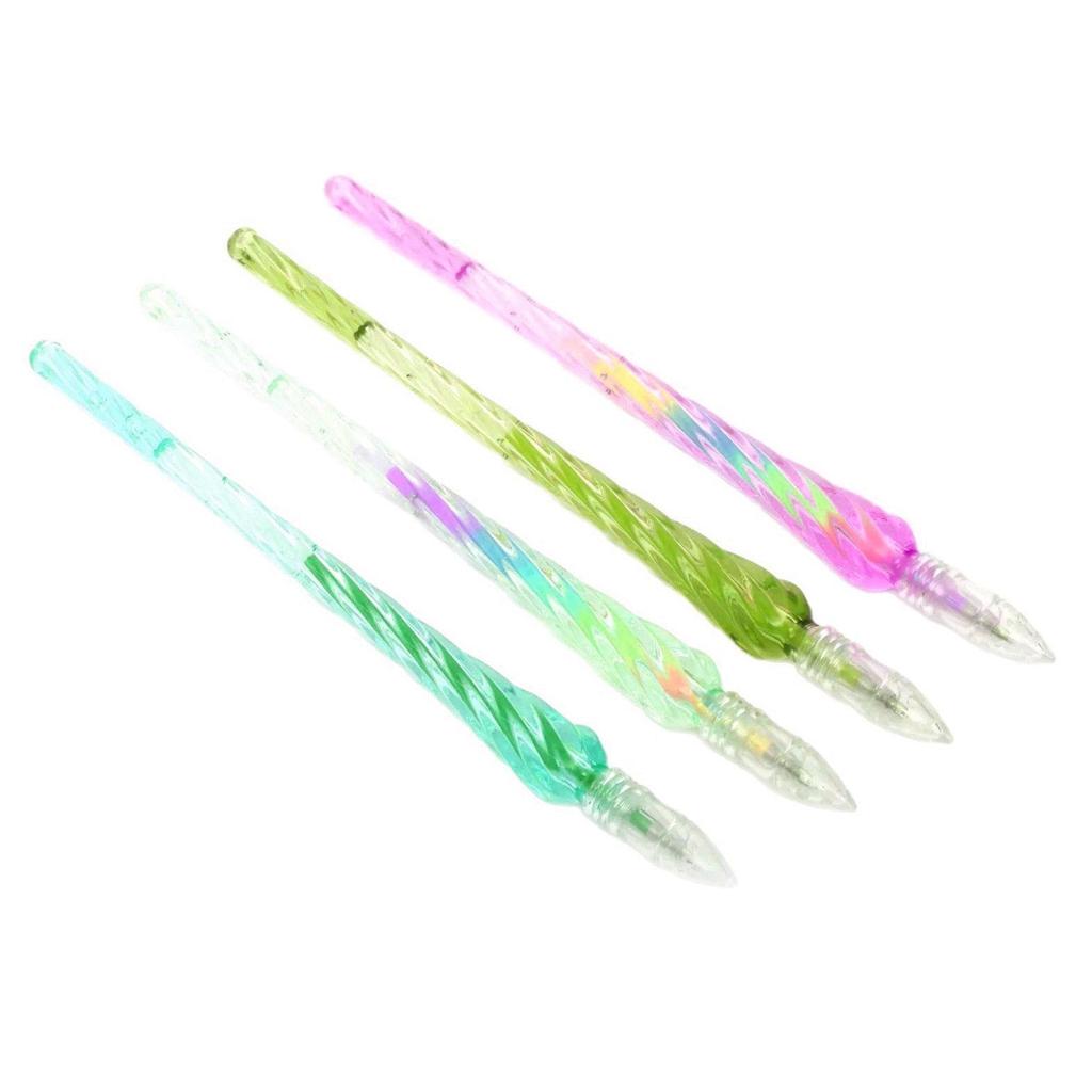 Farbwechselnder Acrylglas-Kugelschreiber mit Diamantkristall-Röhre