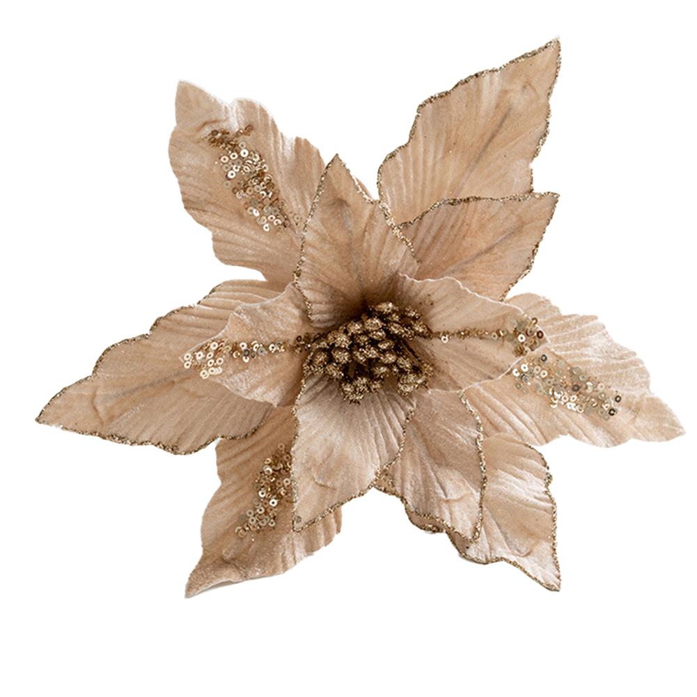 Christmas Flower Christmas Tree Decoration Sequin Flannel Decoration Adjustable