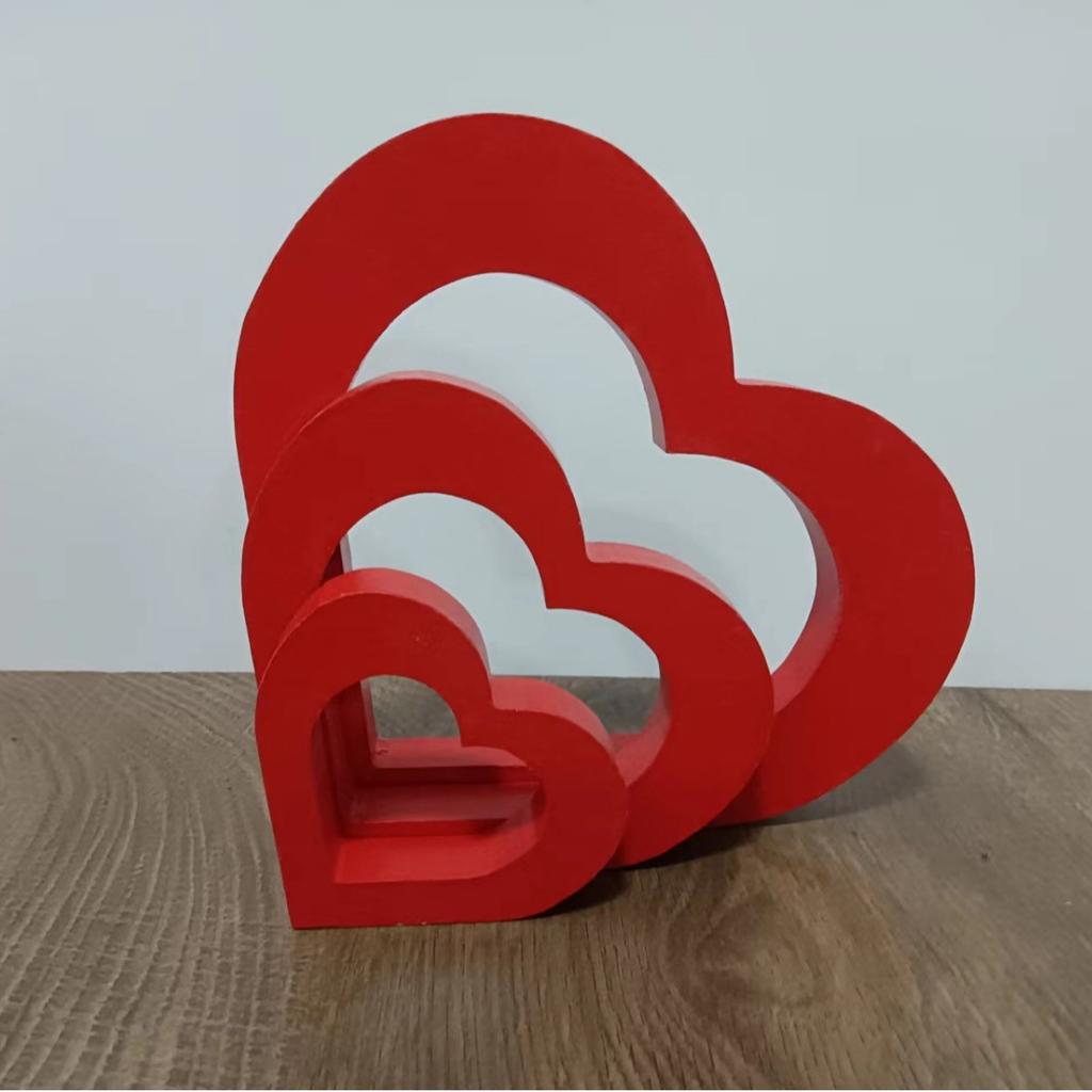 Love Nested Ornaments Hot Selling Valentine's Day Gifts Wooden Craftsmanship LOVE Decoration Home Wedding DIY