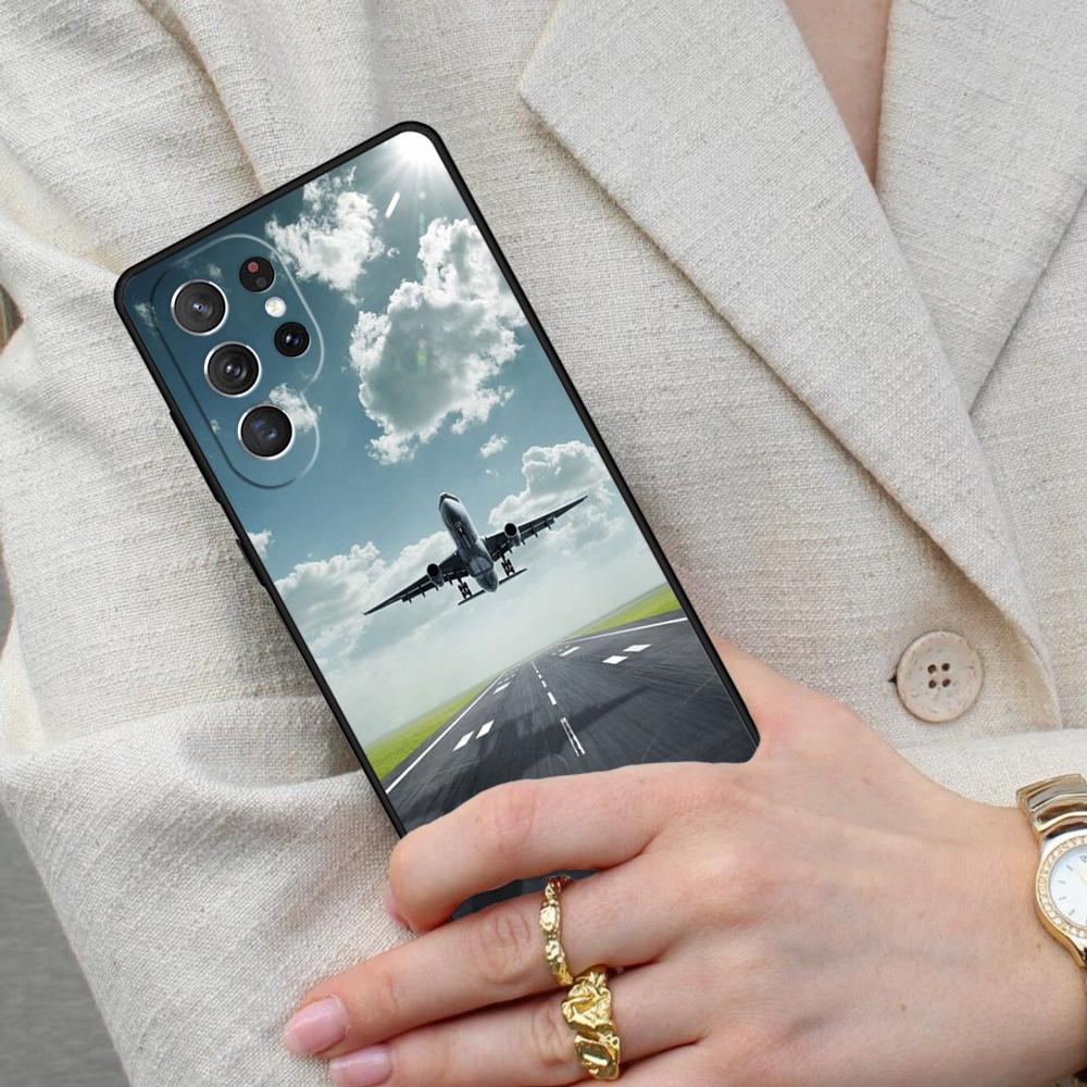 Aircraft Plane Airplane Cell Phone Case for Samsung Galaxy S26 Ultra S25 S24 S23 S22 S21 S20 Note10 Cover