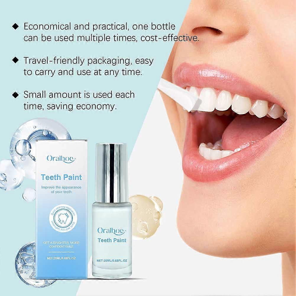 Teeth Paint Instants Tooth Whitening Paint Remove Stains Plaque Oral Care Essences for Home Travel