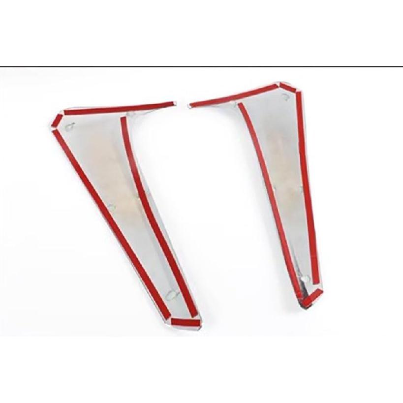 Car Accessories Fit for Toyota Highlander ABS 2014 2015 2016 2017 2018 2019 Side Rear Window Spoiler Wing Cover Trims (Chrome Silver) 2PCS