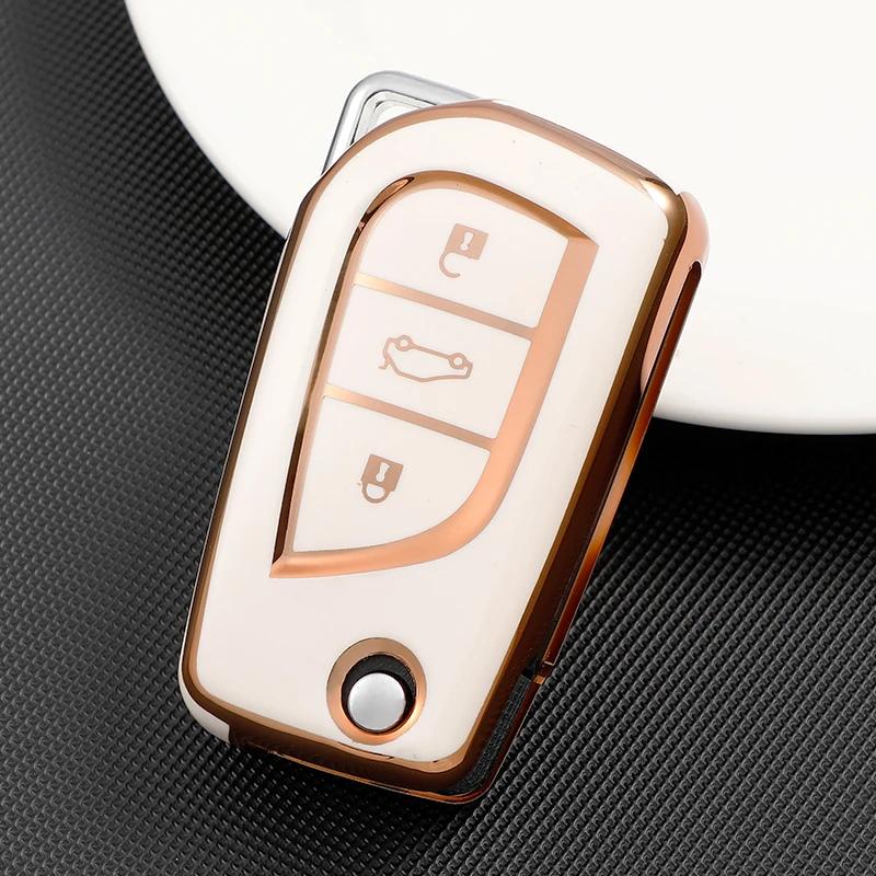 Pokrowiec Etui na Kluczyk Samochodowy TPU Uchwyt na Obudowę Kluczyka Do Toyota Auris Corolla Avensis Verso Yaris Aygo Scion Tc Im Camry Rav4