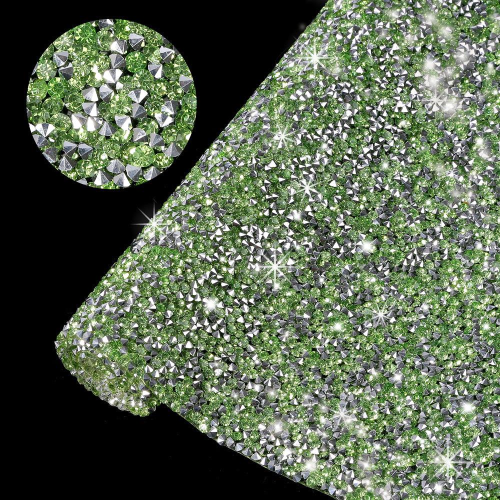 VC 20*24cm *40 Self-Adhesive Glass 3D Eco-Friendly Rhinestone Flatback 14 Facets Strip Sticker DIY Accessories Phone