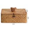 Woven Sea Vine & Bamboo Rectangle Snack Storage Basket
