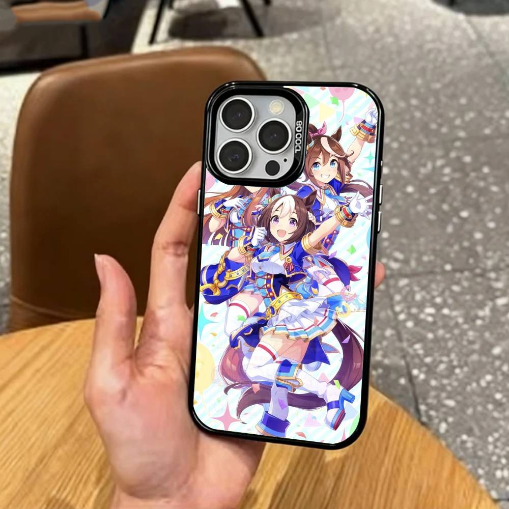CUTE S-Special Week Phone Case For iPhone17,16,15,14,13,12,11 Plus,Pro Max Colored Silver Plated Inside Cover