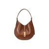 Polo ID Gold Hardware Leather Dumpling Shoulder Bag Small Women Shoulder Bag Brown WAPOBAG02V20147200