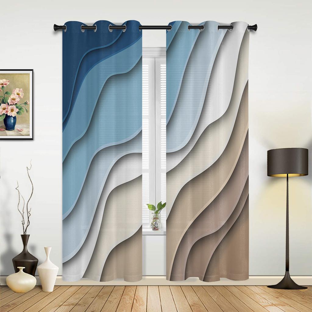 Sage Green Gray Gradient Curtains for Bedroom Living Room Drapes Kitchen Children's Room Window Curtain Modern Home Decor