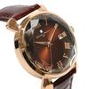 Leather [Salvatore Marra] Watch, Multi-faceted Glass, Strap, Gradient, Women's, Brown/Pink Gold, SM22151-PGBR