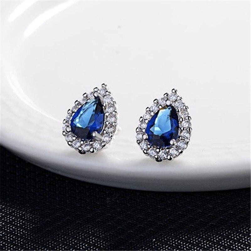 925 Sterling Silber Kristall Piercing Ohrstecker Für Frauen Hochzeit 2022 Trendy Schmuck Pendientes Eh1283
