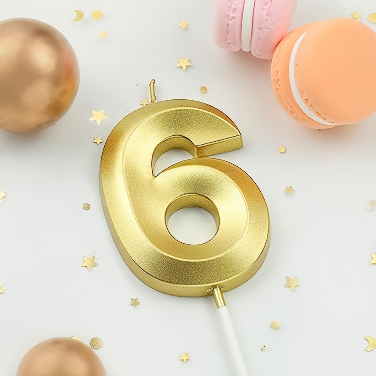 

Декоративные свечи на день рождения с номером 1234567890 на годовщину свадьбы, выпускной, празднование Дня святого Валентина 6 золотой