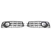 2pcs Front Fog Light Grille Left Right 8P0807682 Glossy Black Replacement for A3 8P 2008‑2012
