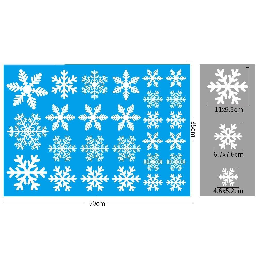 Snowflake Electrostatic Snowflake Sticker Anti-collision Reusable Snowflake Window Sticker PVC Xmas Glass Sticker Home Decals