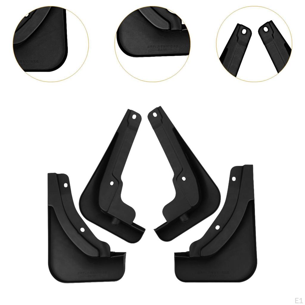 4x Mud Flaps, Wheel and Tire Guard Fenders Replace Parts, Guards for Motor B01 Car