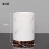 Black Marble Texture Ceramic Bathroom Supplies / Bathroom Accessories with Dispenser Toothbrush Holder Soap Dispenser Tray