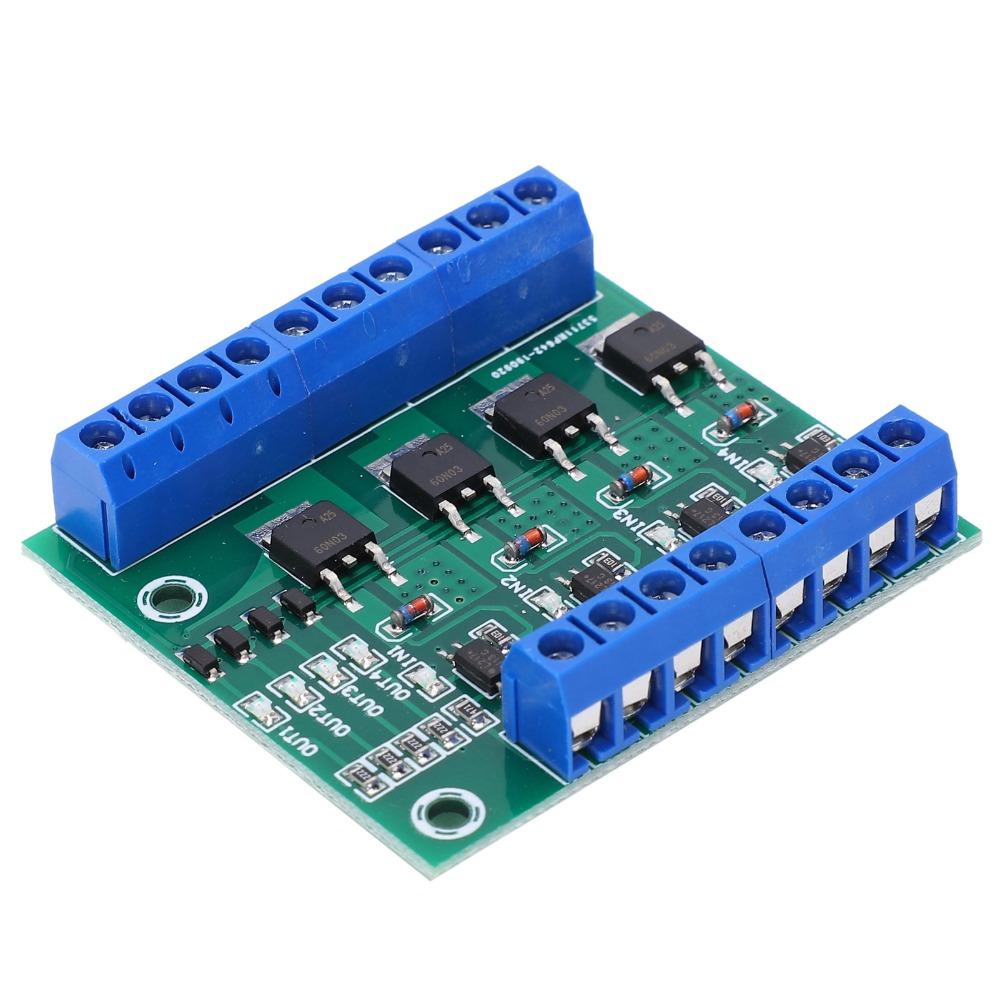 4-Channel 4‑Way MOS Tube Module 0~1KHZ MOS Tube Module PLC Drive Module  PLC System