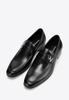 Wittchen Men's Genuine Leather Moccasins With Metal Logo Black Black Genuine Leather