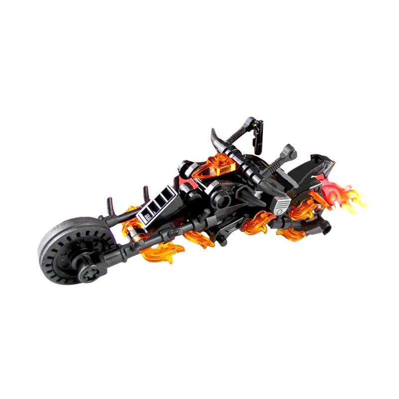 City Motorcycle for Superheroes Creaitve Motorbike MOC Model Building Blocks Kits Toys for Children Kids Gifts Toy Bricks