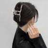 Exquisite Silver Color Crystal Hair Claws Fashion Geometric  LargeMetal Hair Clips Grab Hairpins For Women Girl Hair Accessories