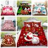 Vánoční sada povlečení Santa Claus a dárkový tištěný povlak na přikrývku Pouzdro na polštář 2 nebo 3 kusy AU240 * 270 Extra velká domácí dekorace