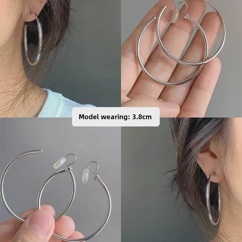 Doudou Mosquito Coil Ear Clip Earrings: Retro Light Luxury, Trendy 2023 All-Match Metal Style.