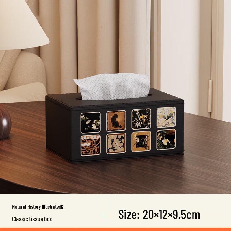FAJIENUO Luxury Vintage Leather Tissue Box