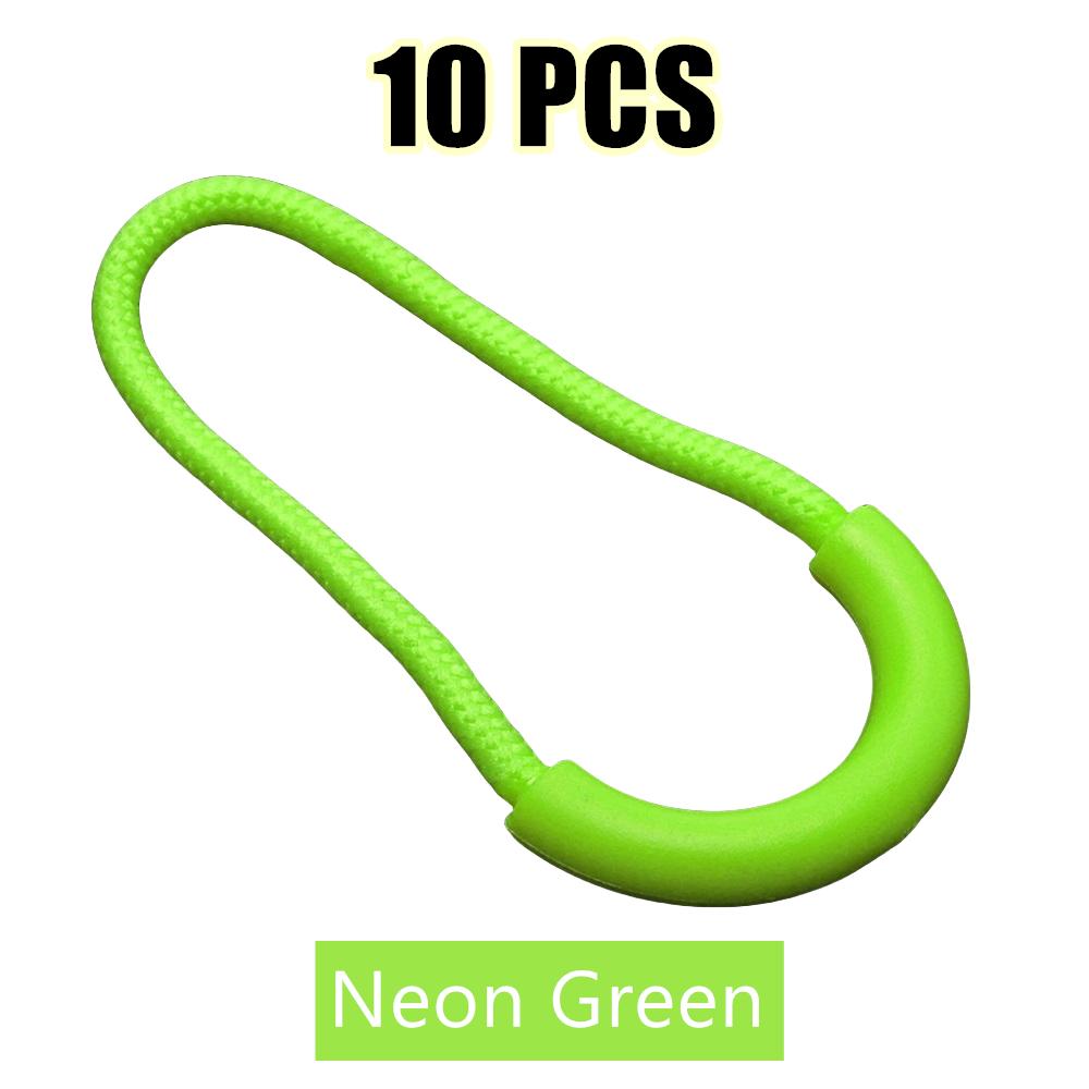 10pcs Mix Color U Shape Cord Zipper Pull Strap Lariat for Clothing Luggage & Bags Durable Zipper Puller Accessories