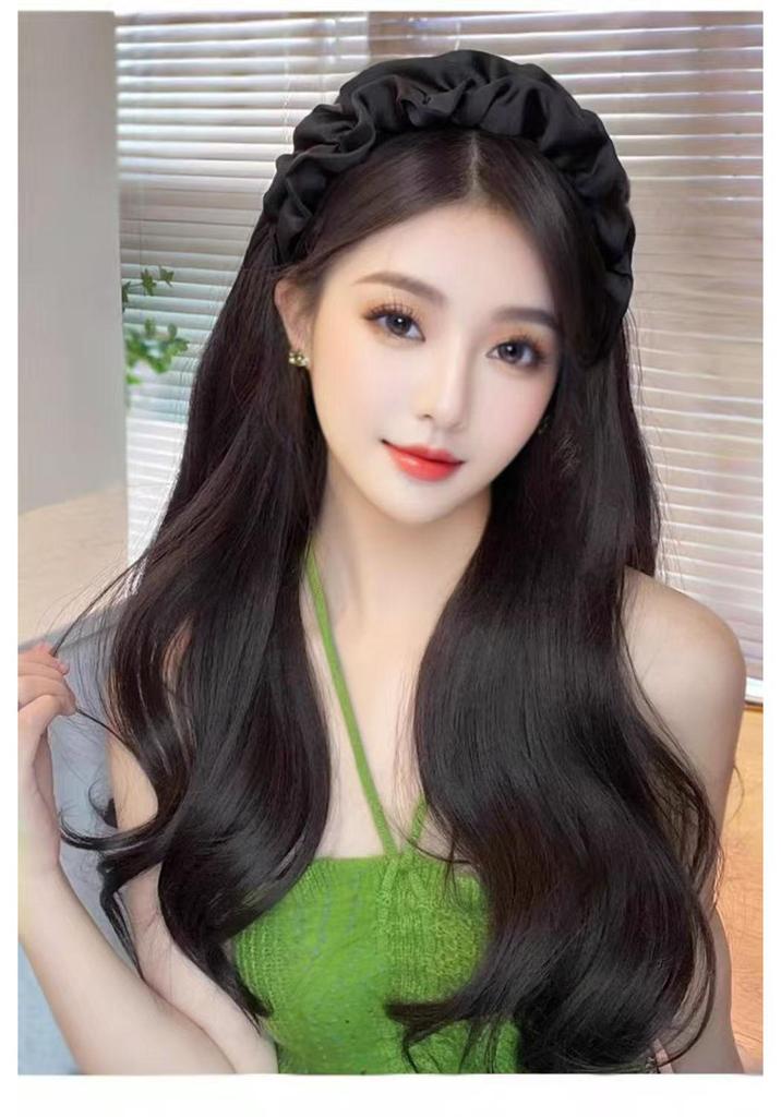 Elegant Cloud Headband with Long Curly Fake Hair
