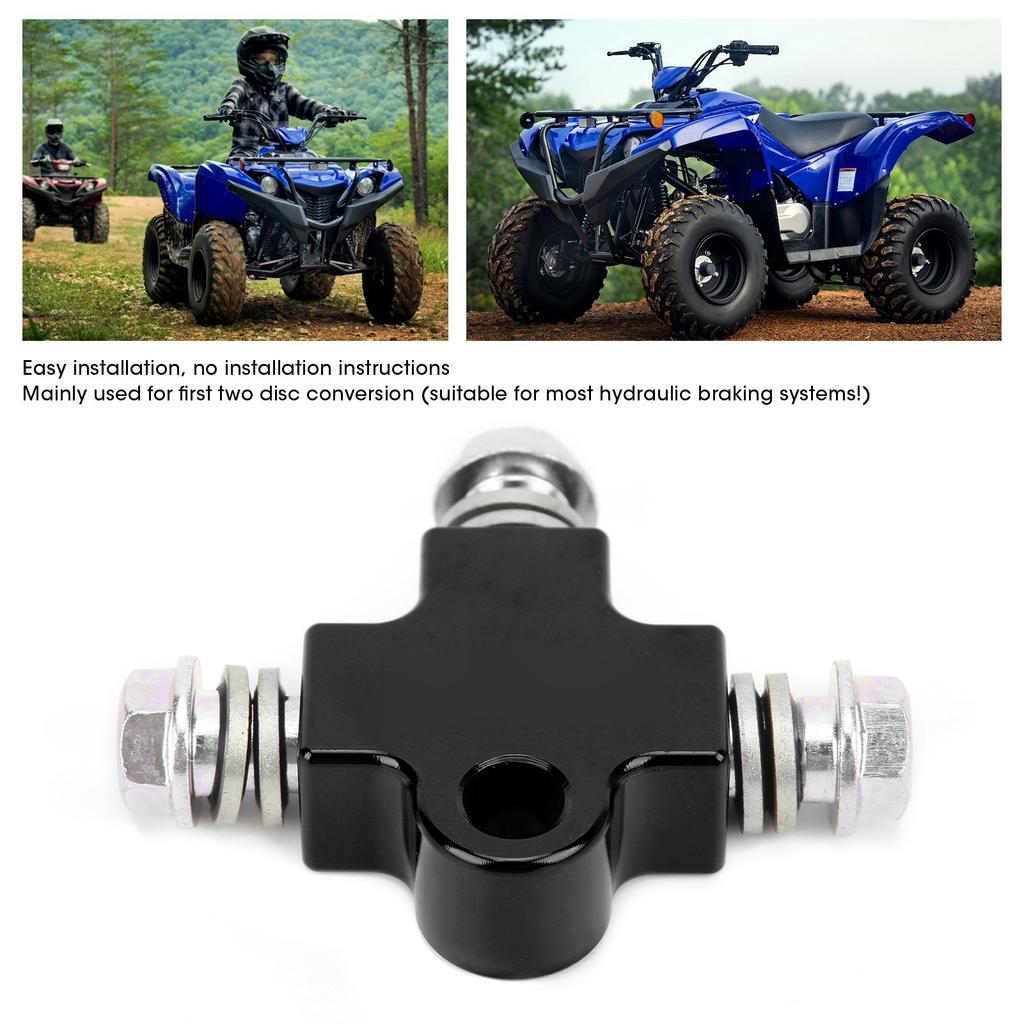 Tee Connector Coupling 3‑Way Tubing Hose Steel   for Motorcycle ATV Modification