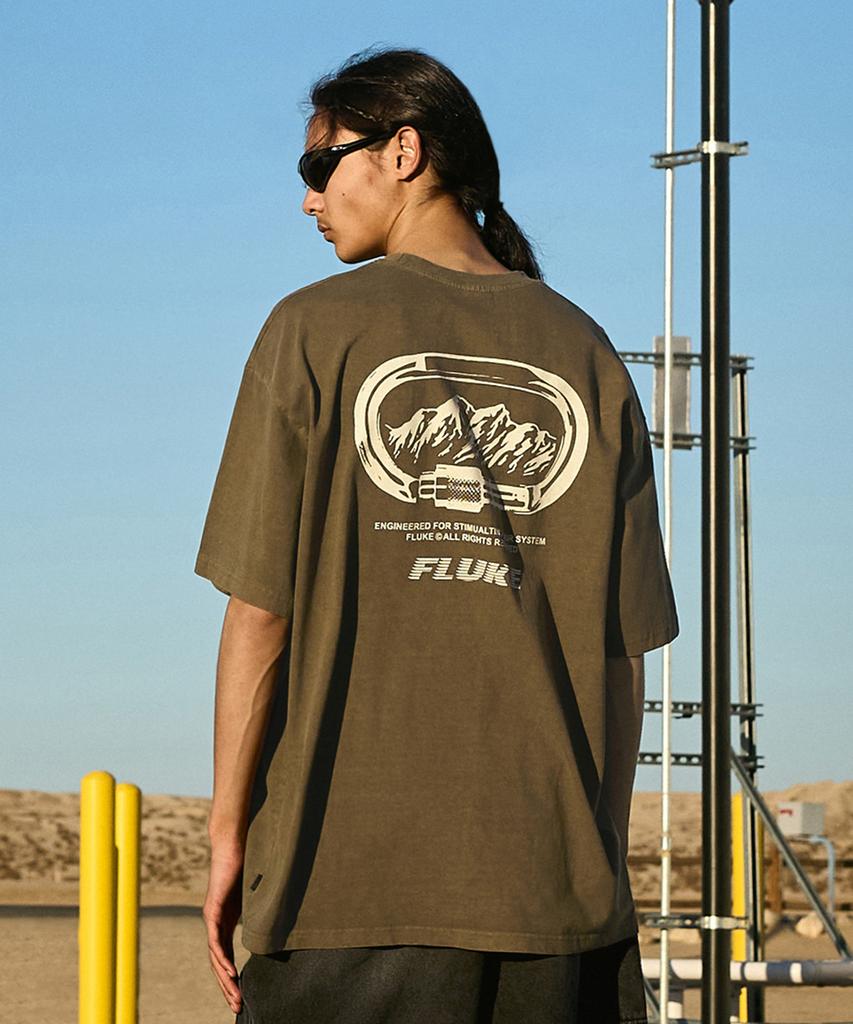 Peullukeu Carabiner Pigment Short Sleeve T-Shirt Brown Fst744