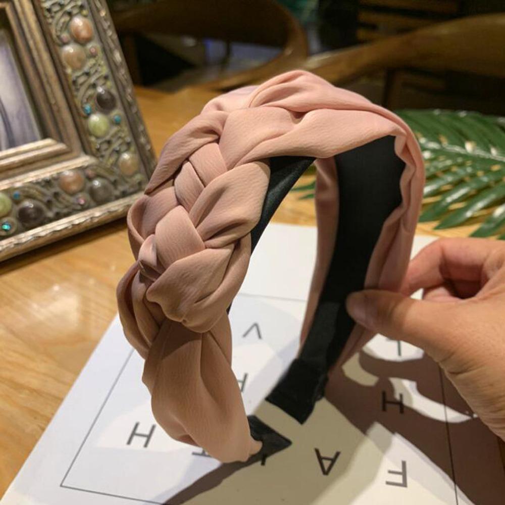 New Fashion DIY Multiple knots Hairbands For Women Ladies High-end Hair Band Wide Side Winter Hair Accessories