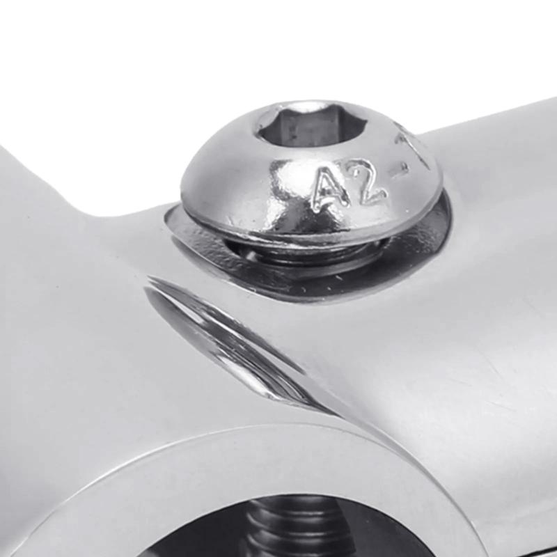 Marine Handrail T Fitting Steel 90 Degree Connector Steel Handrail Tees Joint Boating Accessory 90 Degree Tube Connector