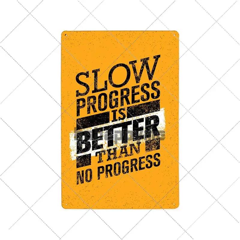 Gym Rule Metal Sign Fitness Motivational Quotes Poster Work Out Plaque Man Cave Pub Bar Wall Decorative Vintage Plate 20x30cm