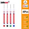1/8/40/80Pcs Long Head Markers Pen Multi-purpose for Woodworking Tile Decoration Deep Hole Marker Pens Red/Black/Blue/Green Ink