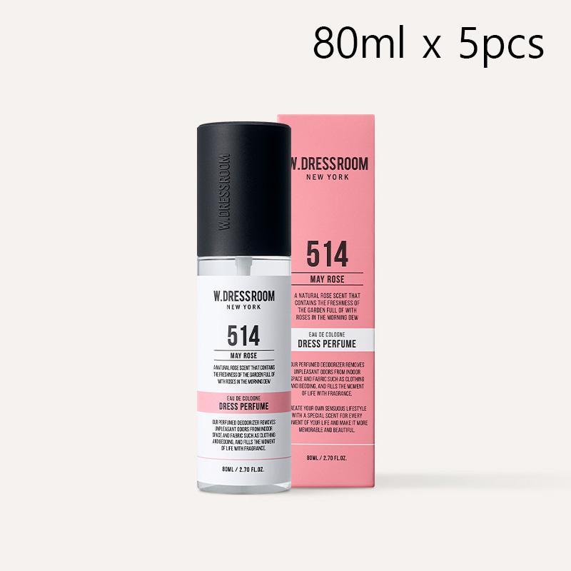 W.DRESSROOM Dress&Living Clear Hypoallergenic&Antibacterial Perfume Include BTS Pick - 80ml X 5EA (6 Options)