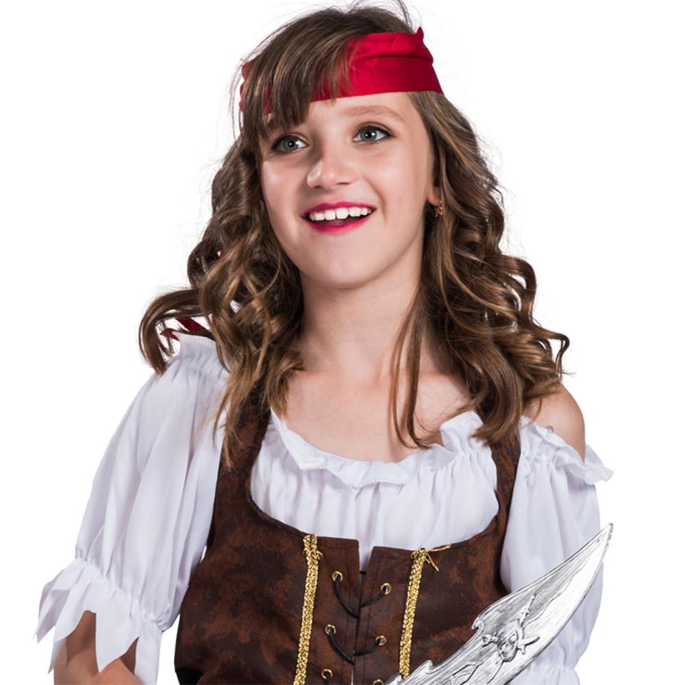 Kinder Mädchen Piraten Schönheit Freibeuter Matey Gestreiftes Kostüm Fluch der Karibik Kostüm Halloween Cosplay Party Outfit
