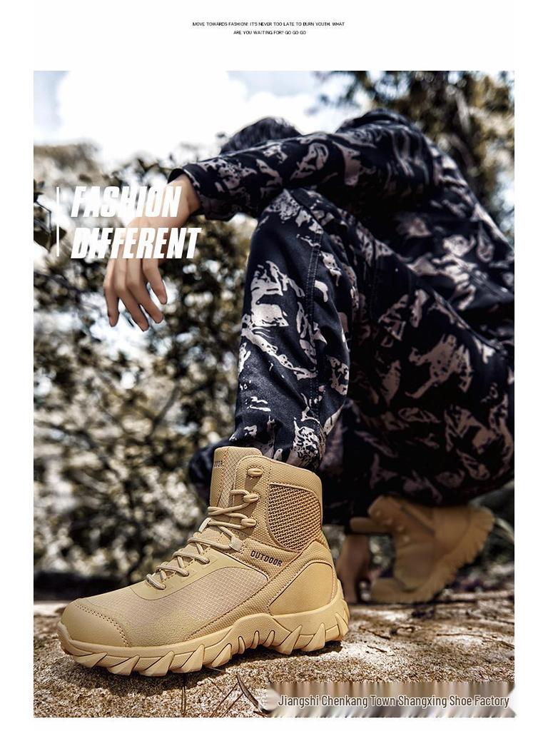 Magnum Plus Size Breathable Tactical Hiking Boots - Wear-Resistant Military Mid-Cut Combat Footwear