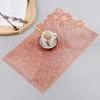 Rectangular Hollow Flower And Leaf Pattern PVC Dining Mat Light Luxury Home Kitchen And Restaurant Tabletop Decoration Products