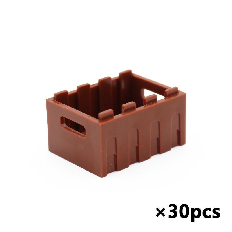 Non-Toxic Moc Brick Parts 30150 Container Crate With Handholds Classic Piece Compatible With All Brands Building Block Toy Accessory