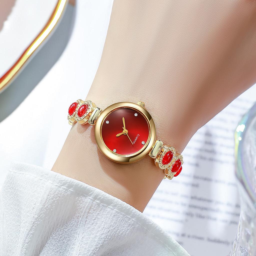 Fashion Ladies Quartz Watch With Alloy Band Decorative Pointer Dial For Women