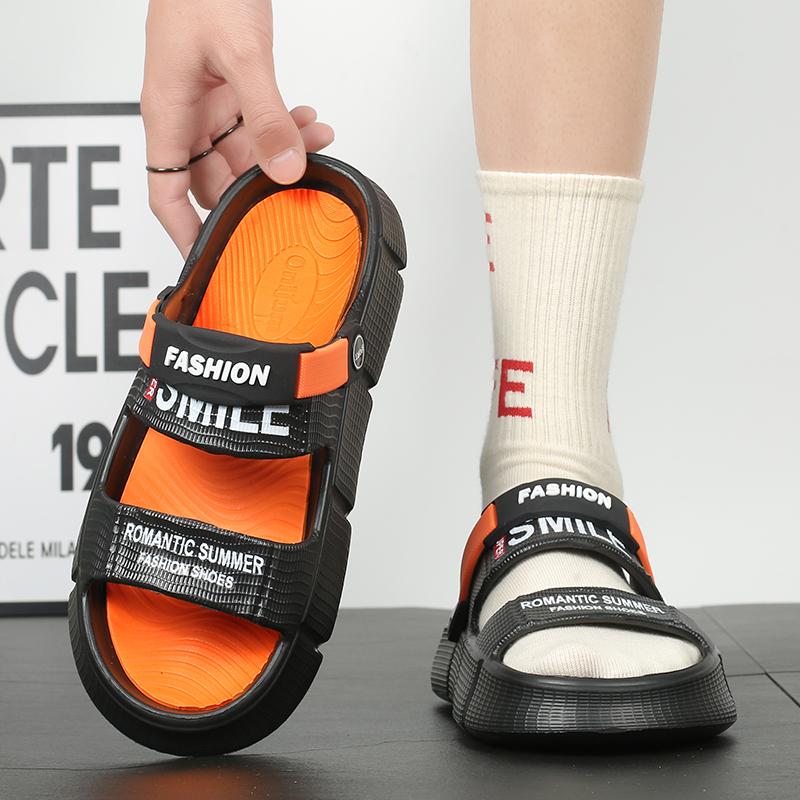 Fashion Young Fashion Men's Slippers EVA Thick Bottom Mixed Colors Mens Casual Shoes Men Slip-on Sandals Summer Beach Male Sports Slides