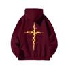 Unisex Kapuzenpullover Mit Blitz-Print Lockerer Sitz Winterlich Warm Fleecegefüttert Streetwear Teenager