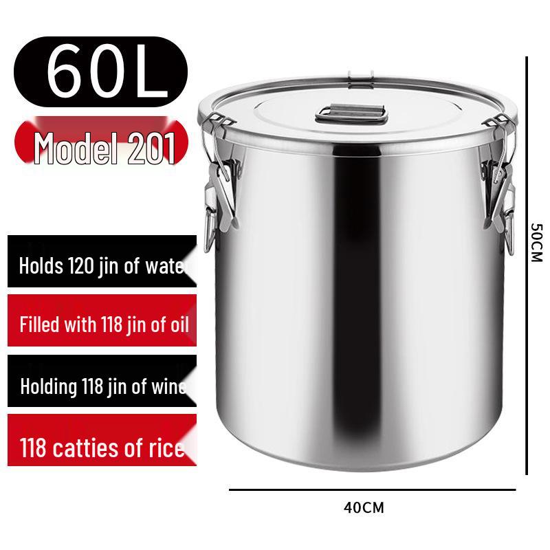 Barril Sellado Multiusos de Acero Inoxidable 304 para Almacenamiento de Vino, Té, Leche, Fermentación, Aceite o Arroz